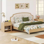 AMERLIFE Lot de 2 tables de chevet modernes avec tiroir et étagère ouverte, en bois composite