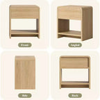 AMERLIFE Lot de 2 tables de chevet modernes avec tiroir et étagère ouverte, en bois composite