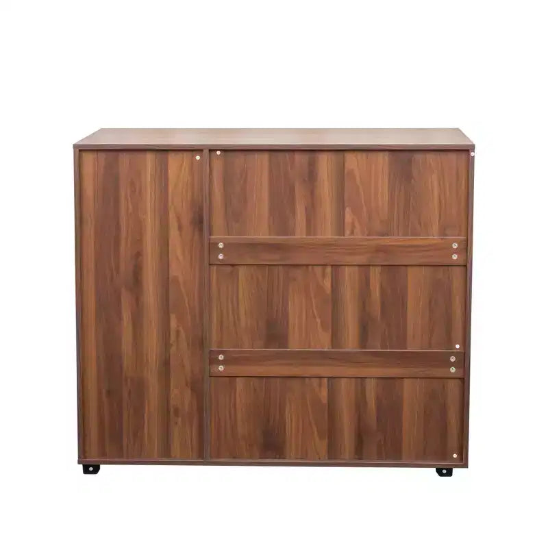 JVNOXK Étagère à chaussures réglable à 5 niveaux avec portes à persiennes, meuble de rangement à chaussures en bois adapté aux entrées, dressings et salons
