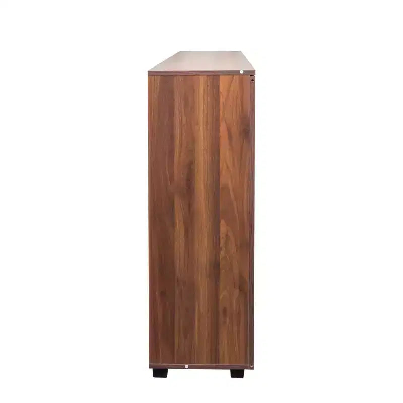 JVNOXK Étagère à chaussures réglable à 5 niveaux avec portes à persiennes, meuble de rangement à chaussures en bois adapté aux entrées, dressings et salons
