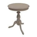 HomeRoots 25 Taupe Gray Manufactured Wood Round End Table