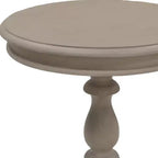 HomeRoots Table d'appoint ronde 25 en bois manufacturé gris taupe