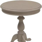 HomeRoots Table d'appoint ronde 25 en bois manufacturé gris taupe