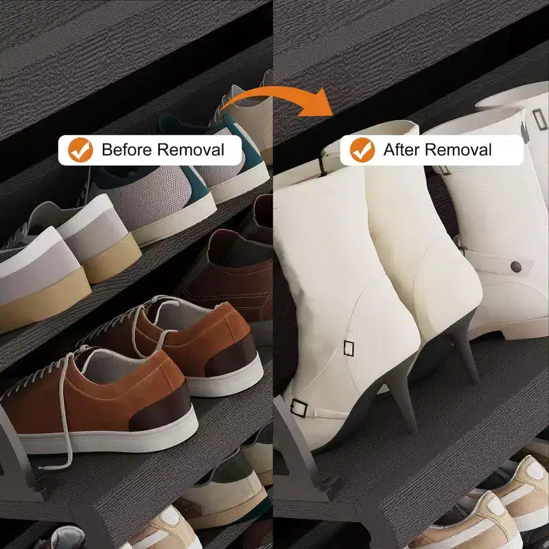 COZONY Armoire à chaussures haute de 46 po avec 3 tiroirs basculants Meuble de rangement à chaussures en bois avec étagère réglable pour entrée, couloir, salon