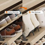 COZONY Armoire à chaussures haute de 46 po avec 3 tiroirs basculants Meuble de rangement à chaussures en bois avec étagère réglable pour entrée, couloir, salon