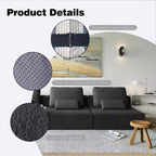 Fauteuil modulable sans accoudoirs FurnitureR avec assise profonde, fauteuil d'appoint rembourré pour salon, chambre ou canapé sectionnel