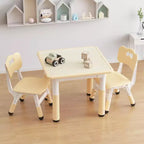 Ensemble table réglable en hauteur et 2 chaises pour tout-petits avec plateau à graffitis, ensemble table et chaises pour enfants, pieds antidérapants, table d'activités pour enfants pour la maison, la crèche
