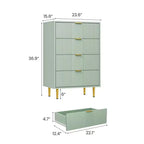 Commode cannelée pour chambre à coucher, commode moderne avec poignée en métal, organisateur de rangement pour vêtements en bois