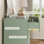 Commode cannelée pour chambre à coucher, commode moderne avec poignée en métal, organisateur de rangement pour vêtements en bois
