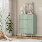 Commode cannelée pour chambre à coucher, commode moderne avec poignée en métal, organisateur de rangement pour vêtements en bois