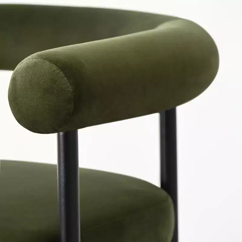 Lot de 3 tabourets de comptoir de luxe en velours avec accoudoirs, chaises de bar modernes de 24 pouces de large pour grand îlot de cuisine - Panipeachy