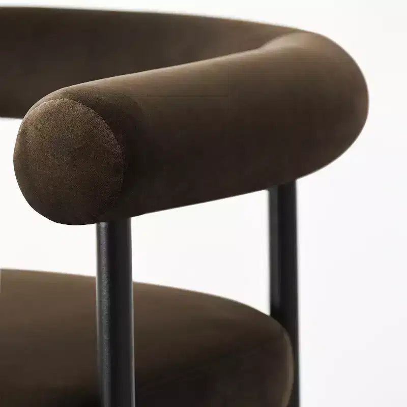 Lot de 3 tabourets de comptoir de luxe en velours avec accoudoirs, chaises de bar modernes de 24 pouces de large pour grand îlot de cuisine - Panipeachy
