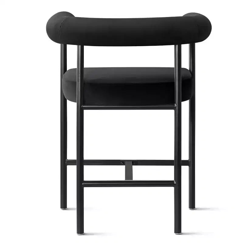 Lot de 3 tabourets de comptoir de luxe en velours avec accoudoirs, chaises de bar modernes de 24 pouces de large pour grand îlot de cuisine - Panipeachy