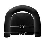 Lot de 3 tabourets de comptoir de luxe en velours avec accoudoirs, chaises de bar modernes de 24 pouces de large pour grand îlot de cuisine - Panipeachy