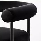 Lot de 3 tabourets de comptoir de luxe en velours avec accoudoirs, chaises de bar modernes de 24 pouces de large pour grand îlot de cuisine - Panipeachy