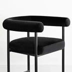 Lot de 3 tabourets de comptoir de luxe en velours avec accoudoirs, chaises de bar modernes de 24 pouces de large pour grand îlot de cuisine - Panipeachy