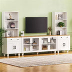 Meuble TV GDFStudio Keith pour téléviseur jusqu'à 70 po avec étagères réglables et rangement