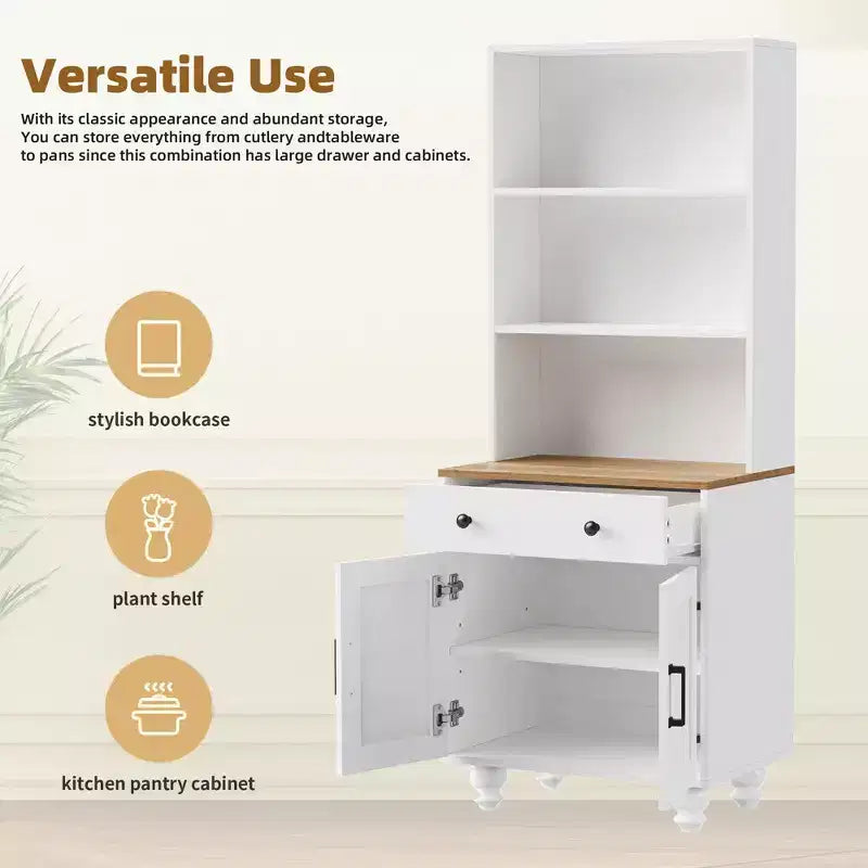 Meuble TV GDFStudio Keith pour téléviseur jusqu'à 70 po avec étagères réglables et rangement
