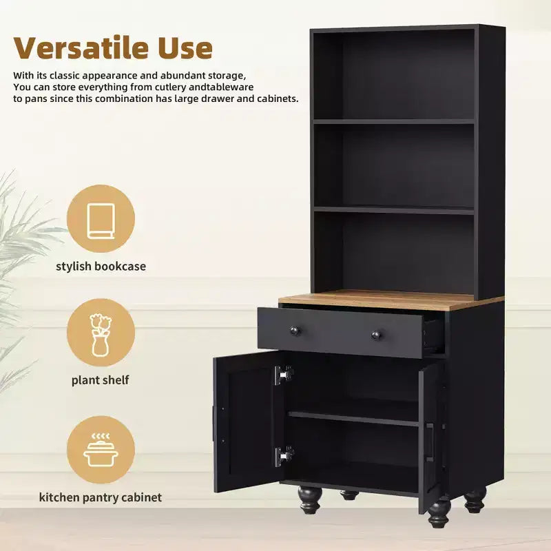Meuble TV GDFStudio Keith pour téléviseur jusqu'à 70 po avec étagères réglables et rangement
