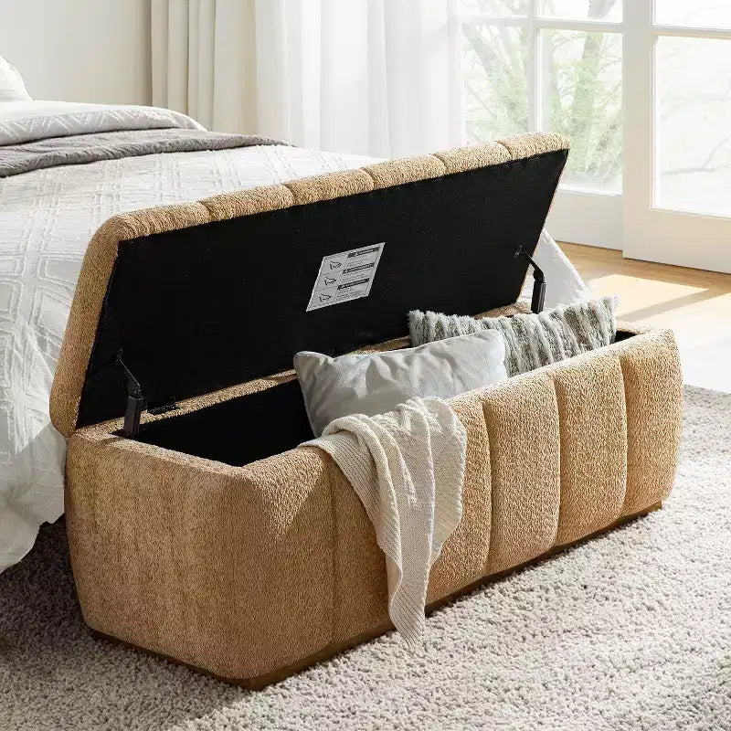 Banc Paula Mid-Century Modern|Artful Living Design-BEIGE