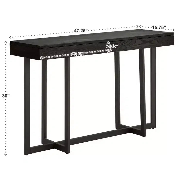 Console Nadian avec finition bois et deux tiroirs - iNSPIRE Q