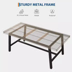 Table à manger industrielle rustique pour 4-6 personnes. Plateau rectangulaire de 160 cm avec pieds en métal robustes. Durable et facile à assembler. Cuisine.