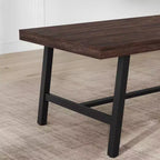 Table à manger industrielle rustique pour 4-6 personnes. Plateau rectangulaire de 160 cm avec pieds en métal robustes. Durable et facile à assembler. Cuisine.