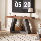 Console étroite de 55 pouces - Table de canapé d'entrée à 2 niveaux pour couloir, salon, foyer, bureau - Table d'appoint mince derrière le canapé