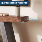Console étroite de 55 pouces - Table de canapé d'entrée à 2 niveaux pour couloir, salon, foyer, bureau - Table d'appoint mince derrière le canapé