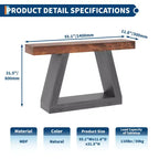 Console étroite de 55 pouces - Table de canapé d'entrée à 2 niveaux pour couloir, salon, foyer, bureau - Table d'appoint mince derrière le canapé