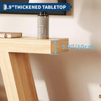 Console étroite de 55 pouces - Table de canapé d'entrée à 2 niveaux pour couloir, salon, foyer, bureau - Table d'appoint mince derrière le canapé