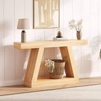 Console étroite de 55 pouces - Table de canapé d'entrée à 2 niveaux pour couloir, salon, foyer, bureau - Table d'appoint mince derrière le canapé
