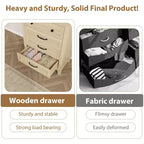 CuisinSmart Commode 4 tiroirs pour chambre, commode verticale de 89 cm de haut avec grand rangement, commode en bois autoportante pour salon