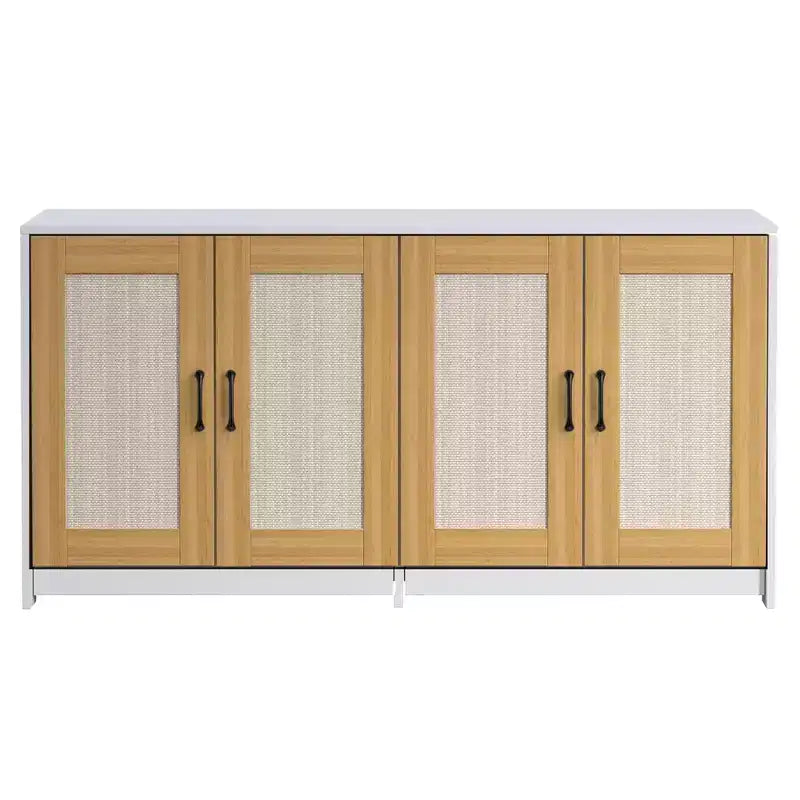 Meuble Cache Litière Double pour Chats 47 - Meuble à Litière Discret pour 2 Chats avec Portes Griffoir en Sisal, Meuble en Bois pour Chats d'Intérieur