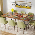 Lantine 70.9-Inch Rectangular Dining Table with Wooden Top and Metal Legs, Seats 6-8 People, Ideal for Home Kitchen and Living Room.