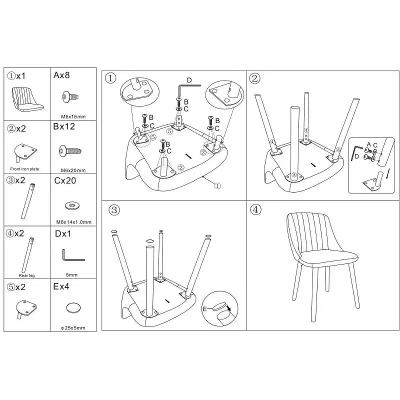 Chaises de salle à manger, chaises de cuisine modernes rembourrées en tissu, chaises de salle à manger à dossier avec pieds en chêne, lot de 4 chaises de salle à manger sans accoudoirs pour salle à manger