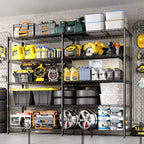 Étagère de Rangement 5 Niveaux 70 L Robuste en Fil Métallique, Étagères de Garde-Manger en Forme de L pour Cuisine & Garage Étagère Métallique Industrielle pour la Maison