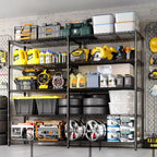 Étagère de Rangement 5 Niveaux 70 L Robuste en Fil Métallique, Étagères de Garde-Manger en Forme de L pour Cuisine & Garage Étagère Métallique Industrielle pour la Maison