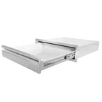 Tiroir de cuisine extérieur en acier inoxydable de 24 po, montage encastré, rangement pour îlot de barbecue, pour station de gril, argent