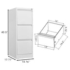 Classeur vertical 3/4 tiroirs avec serrure, pour la maison ou le bureau, en métal, robuste, en acier, avec serrure