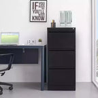 Classeur vertical 3/4 tiroirs avec serrure, pour la maison ou le bureau, en métal, robuste, en acier, avec serrure