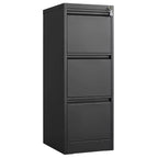 3/4 Drawer File Cabinet with Lock, Vertical File Cabinets for Home Office, Metal Filing Cabinets, Heavy Duty Steel Lockable Filing Storage Cabinet