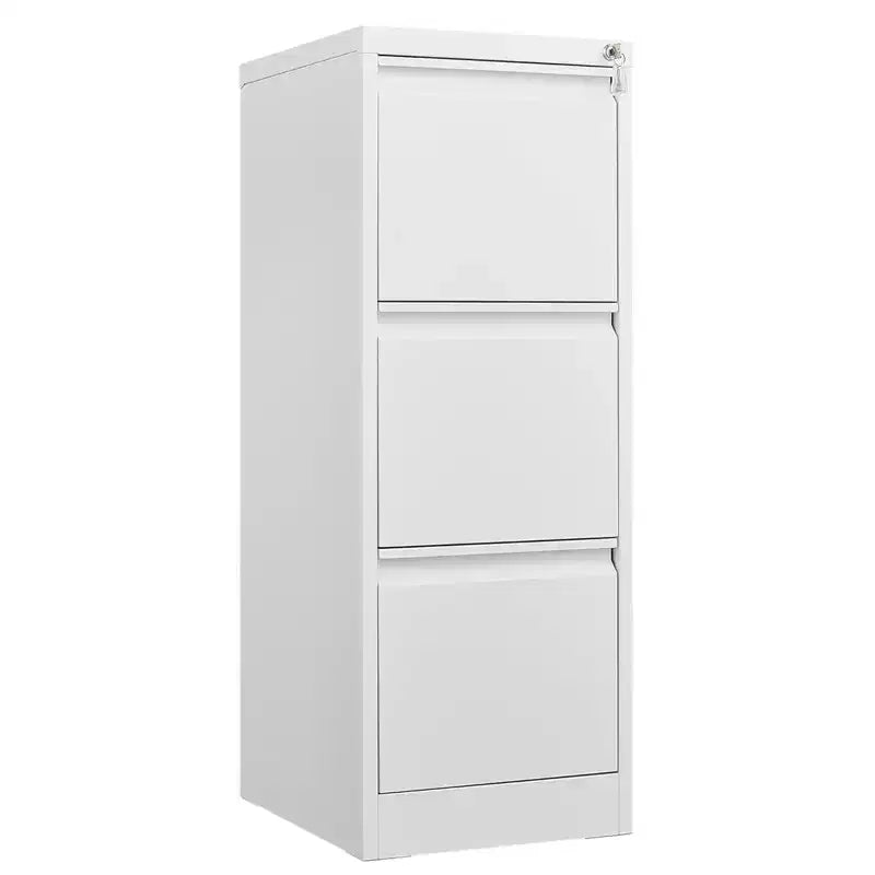Classeur vertical 3/4 tiroirs avec serrure, pour la maison ou le bureau, en métal, robuste, en acier, avec serrure