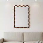 Miroir Mural Décoratif Rectangulaire 20 x 30 avec Cadre en Bois Massif, Miroir de Courtoisie pour Salle de Bain ou Entrée-Panipeachy