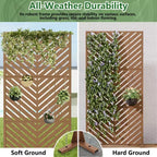Brise-vue extérieur en métal Dovelina, panneaux autoportants pour jardin, terrasse, cour, 150H x 76L/152L, 183H x 89L/119L/178L/239L