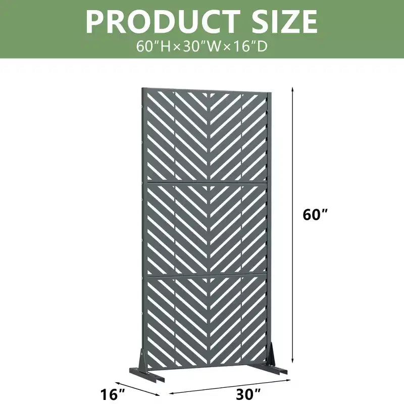 Brise-vue extérieur en métal Dovelina, panneaux autoportants pour jardin, terrasse, cour, 150H x 76L/152L, 183H x 89L/119L/178L/239L