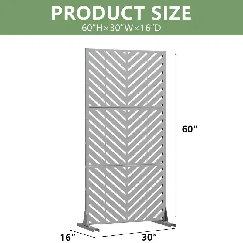 Brise-vue extérieur en métal Dovelina, panneaux autoportants pour jardin, terrasse, cour, 150H x 76L/152L, 183H x 89L/119L/178L/239L