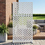 Brise-vue extérieur en métal Dovelina, panneaux autoportants pour jardin, terrasse, cour, 150H x 76L/152L, 183H x 89L/119L/178L/239L
