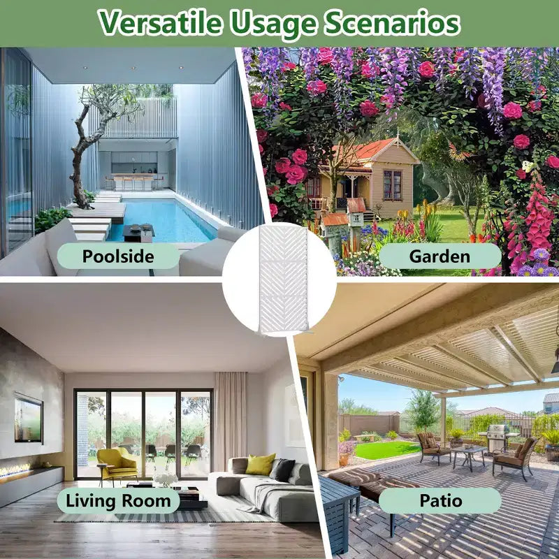 Brise-vue extérieur en métal Dovelina, panneaux autoportants pour jardin, terrasse, cour, 150H x 76L/152L, 183H x 89L/119L/178L/239L