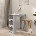 Table de bar avec étagère de rangement - Design moderne pour salle à manger et cuisine